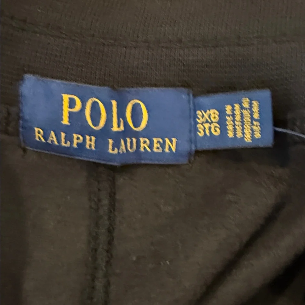 Polo Ralph Lauren Black Joggers with Red Logo 3XB